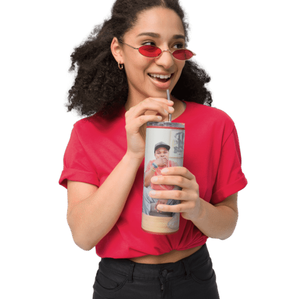 Personalized 20oz Sublimation Skinny Tumbler – Custom Photo Gift