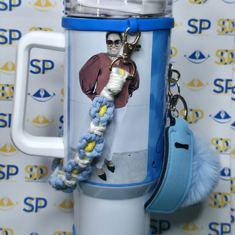 custom 40oz white sublimation tumbler personalized design