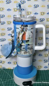 custom 40oz white sublimation tumbler personalized design