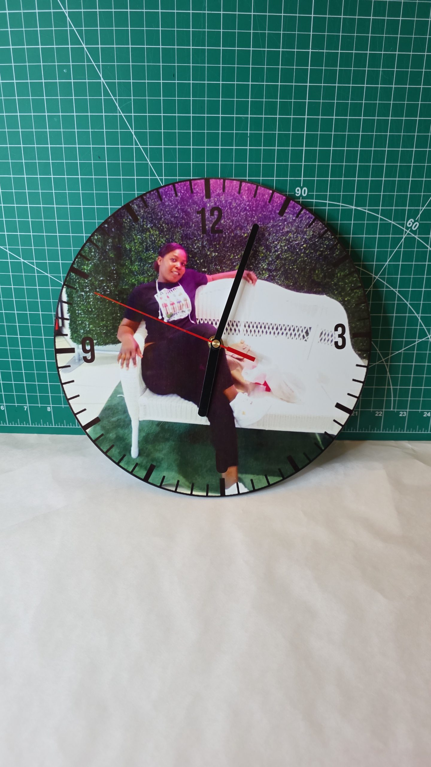 Personalized Photo Wall Clock with Your Picture 2 personalized photo wall clock custom sublimation wall clock photo wall clock gift custom clock with photo